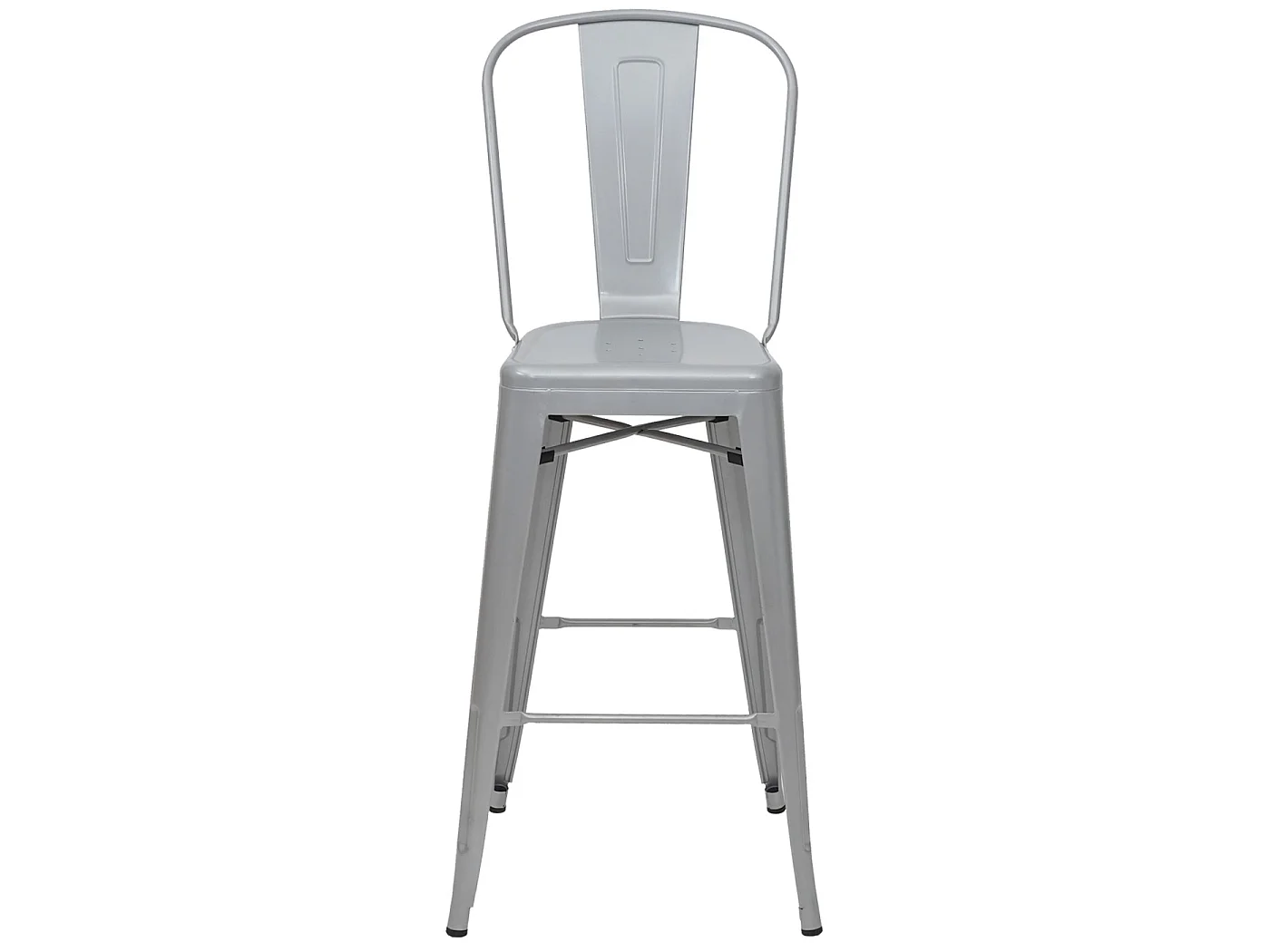 Taburete de bar metálico MCW-A73,  gris