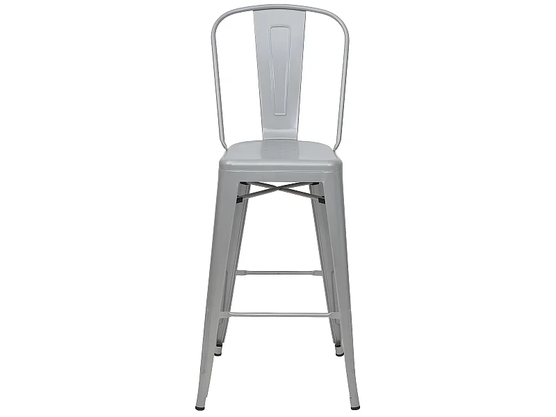 Metalowy stołek barowy MCW-A73,  szary