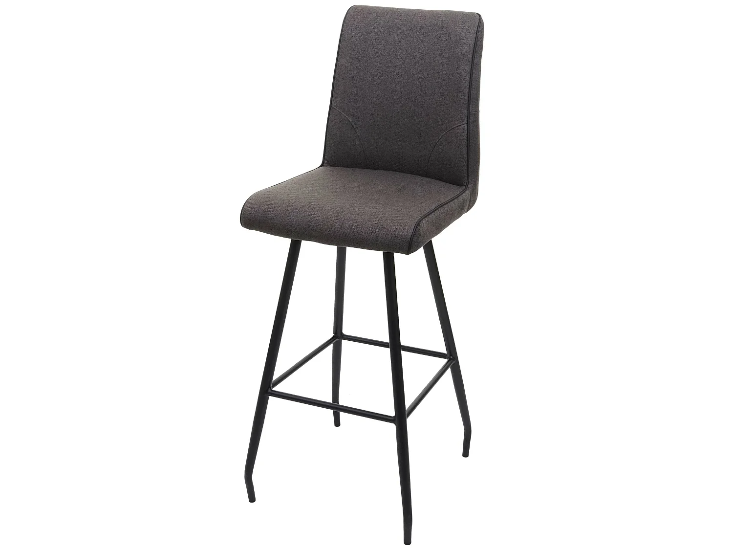 Tabouret de bar MCW-H72 pivotant,  gris-brun