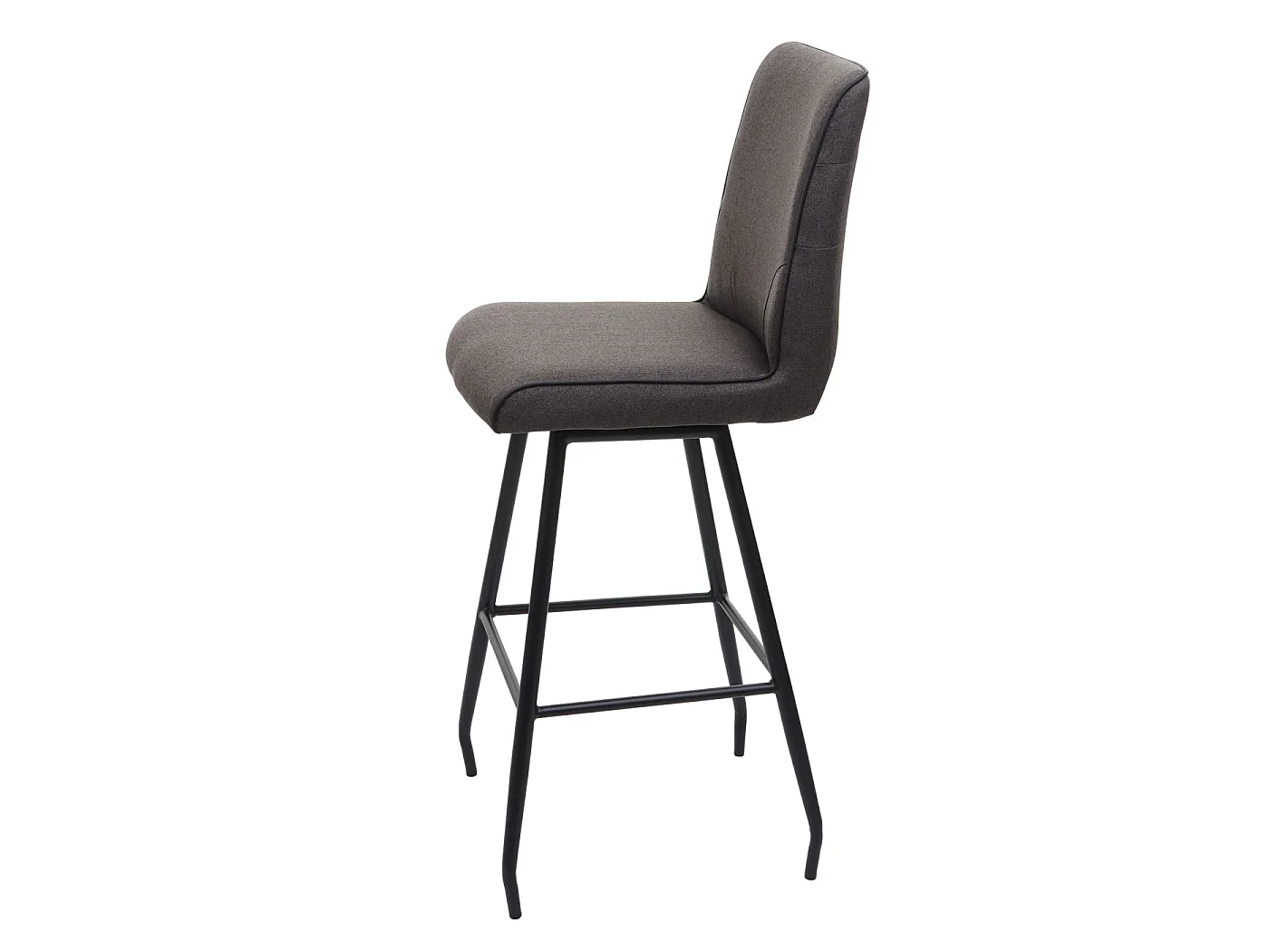 Tabouret de bar MCW-H72 pivotant,  gris-brun