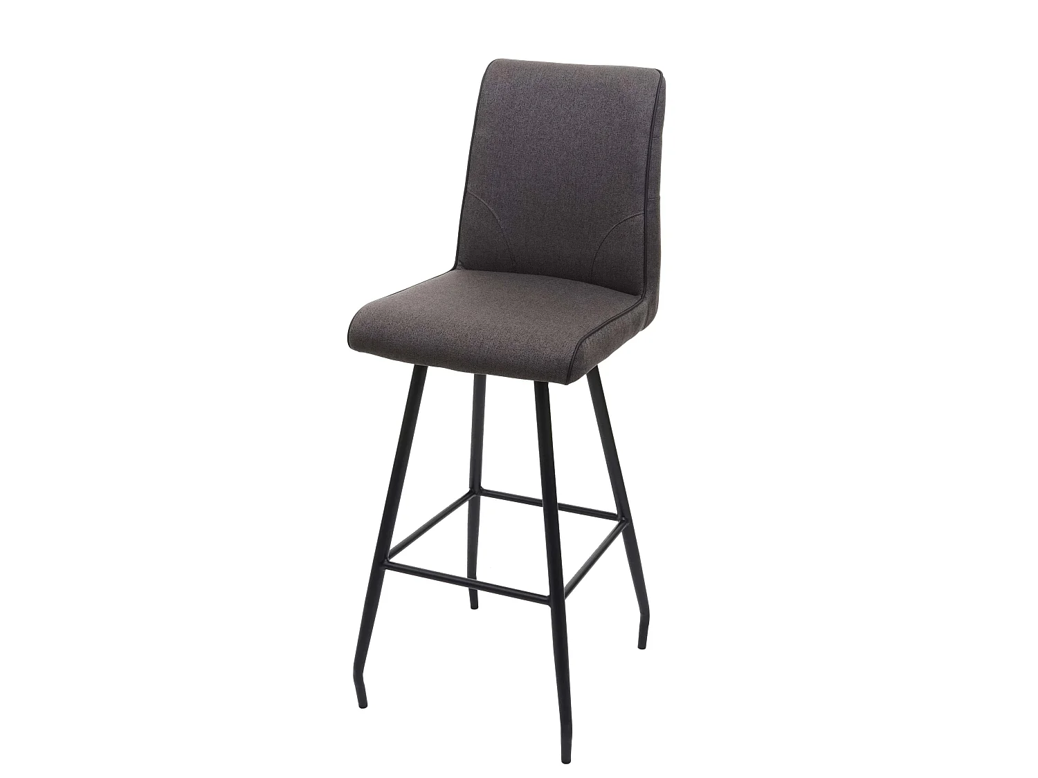 Tabouret de bar MCW-H72 pivotant,  gris-brun