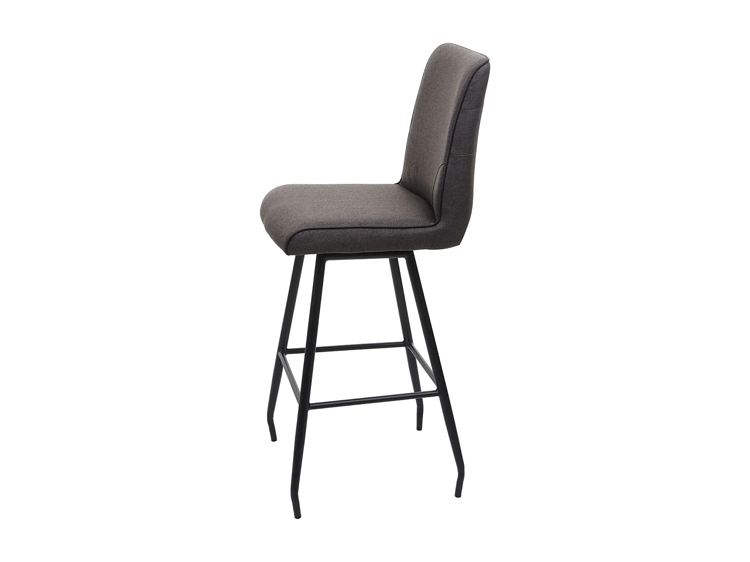 Tabouret de bar MCW-H72 pivotant,  gris-brun