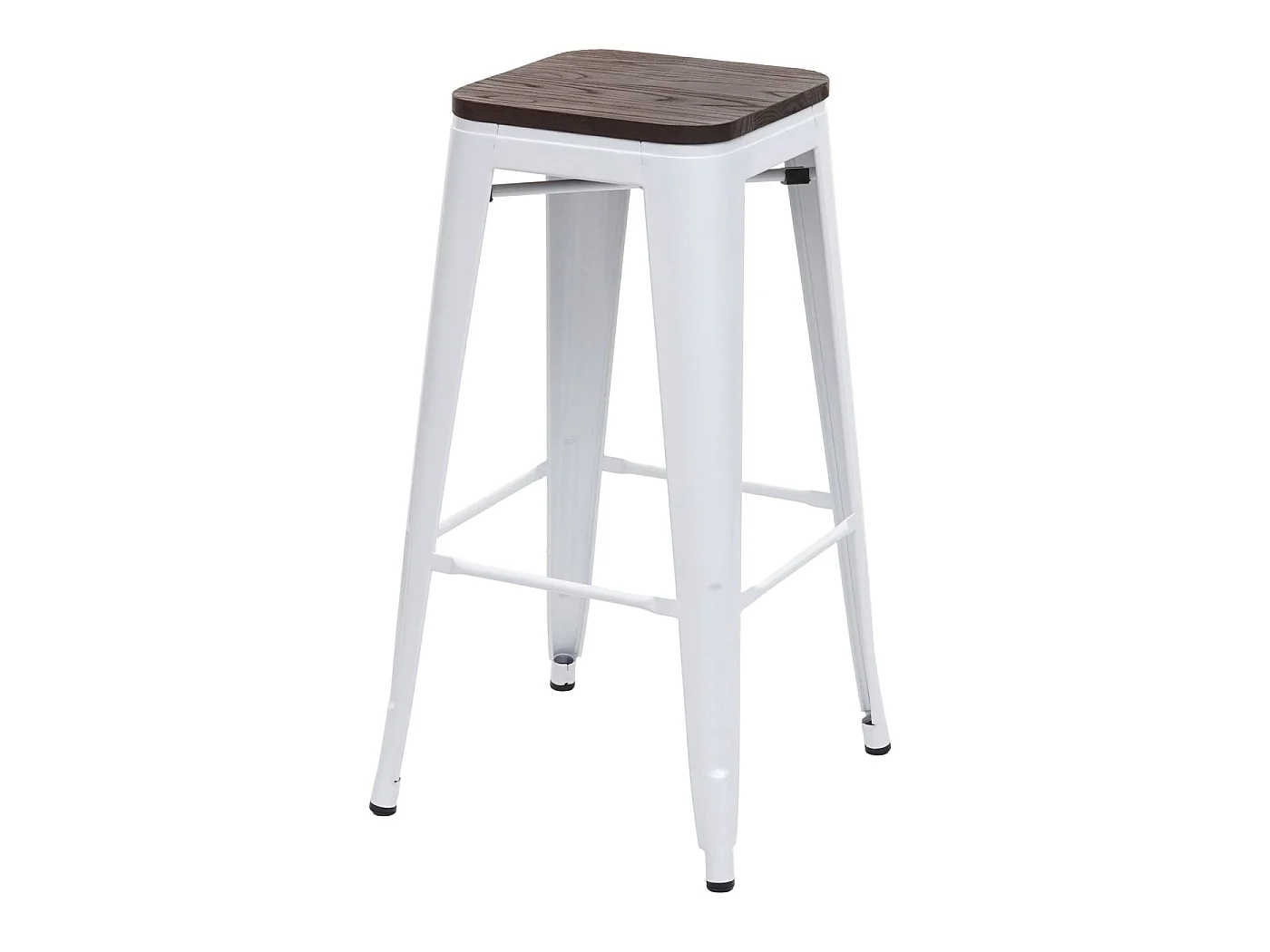 Banco de bar MCW-A73 (conjunto de 2),  branco