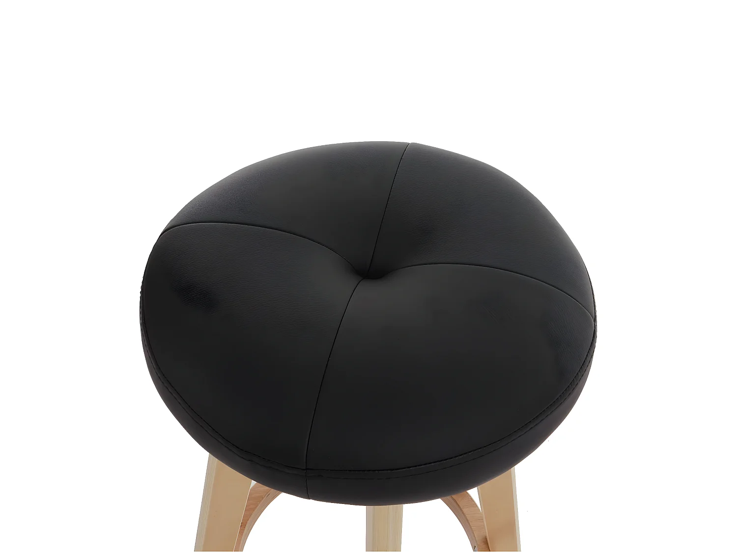 Tabouret de bar Boras (lot de 2) pivotant,  noir, pieds clairs