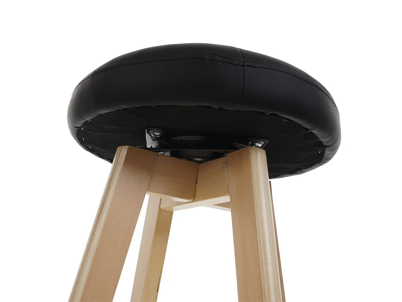 Tabouret de bar Boras (lot de 2) pivotant,  noir, pieds clairs