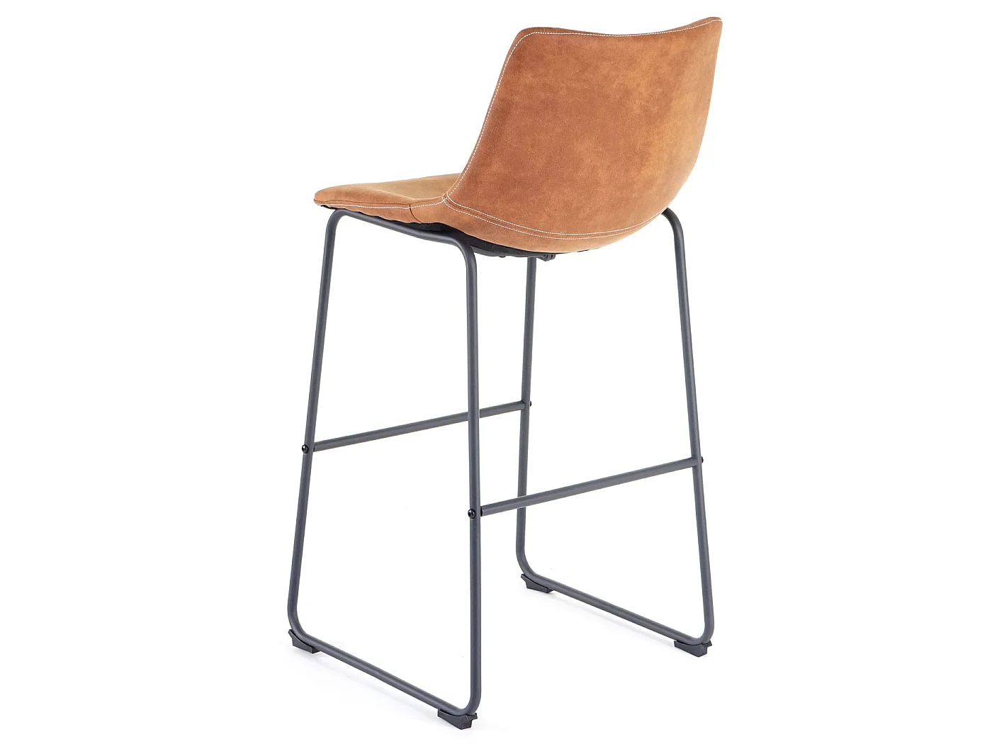 Tabouret de bar MCW-D70 (lot de 2),  style vintage, imitation de daim