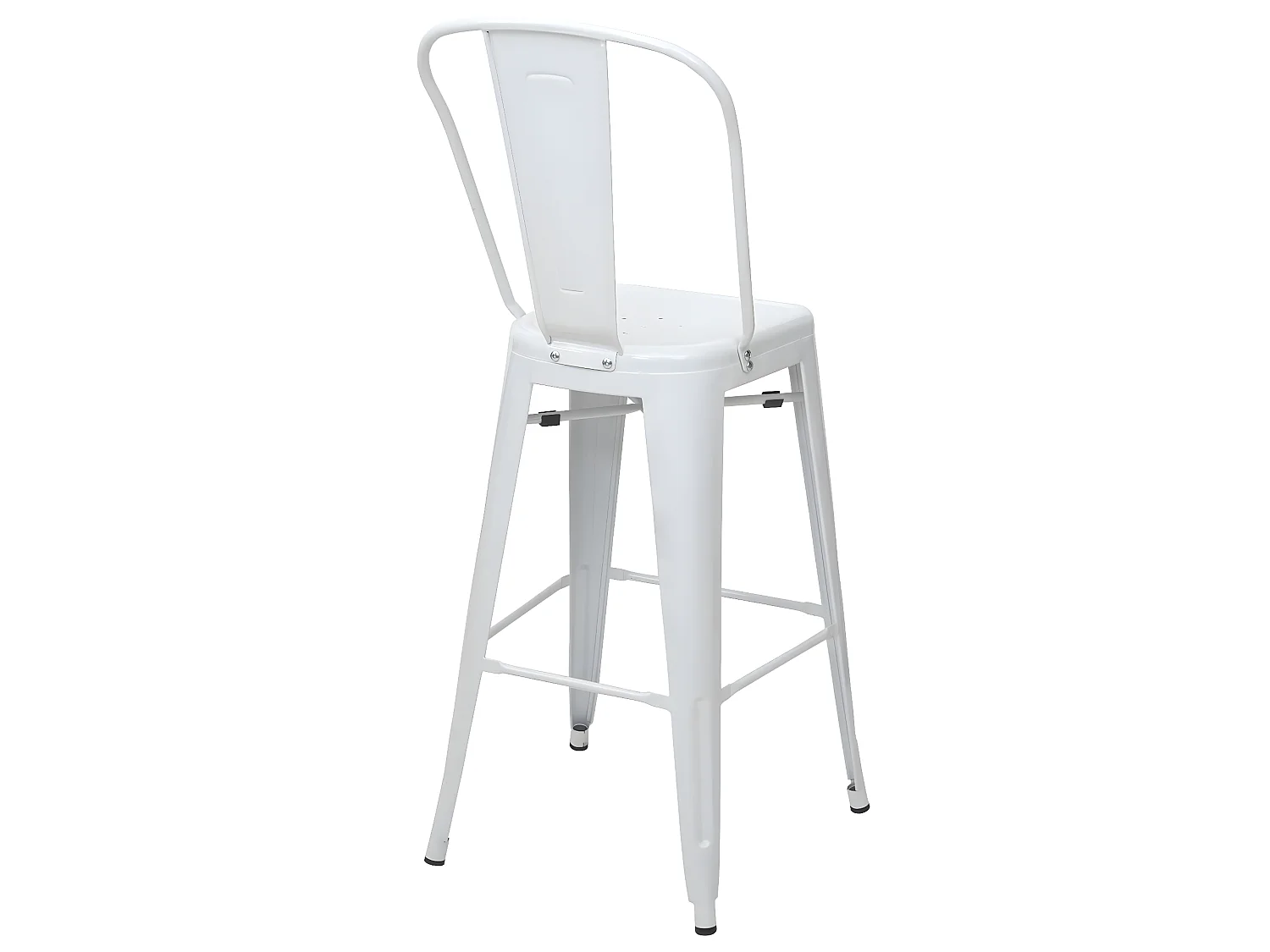 MCW-A73 banco de bar em metal (conjunto de 2),  branco