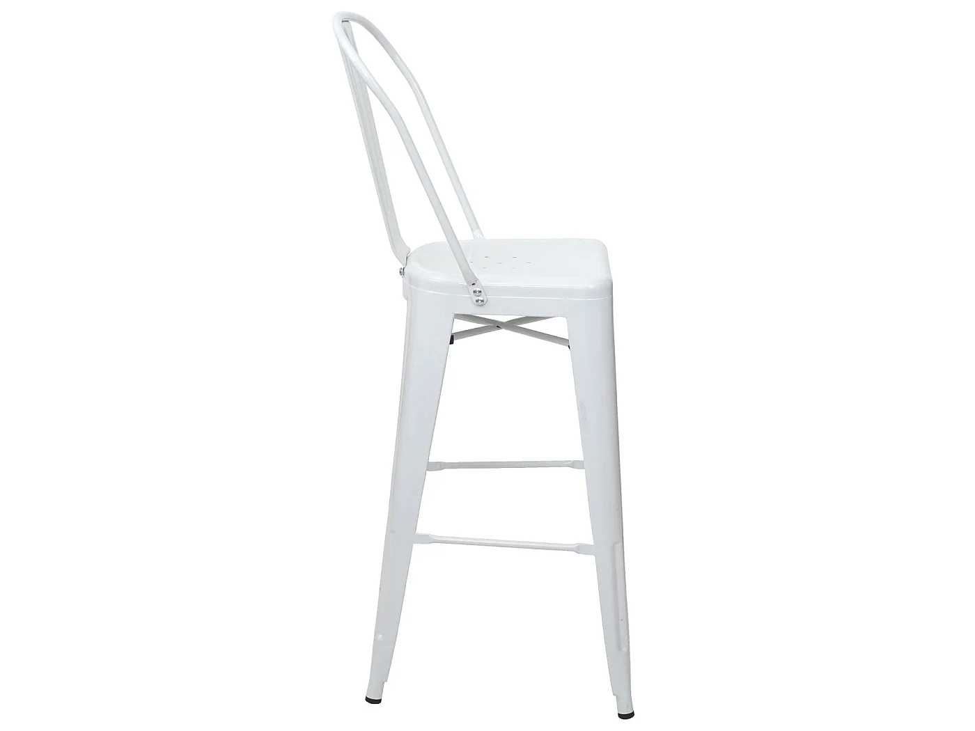 Barkruk MCW-A73 metaal (set van 2),  wit