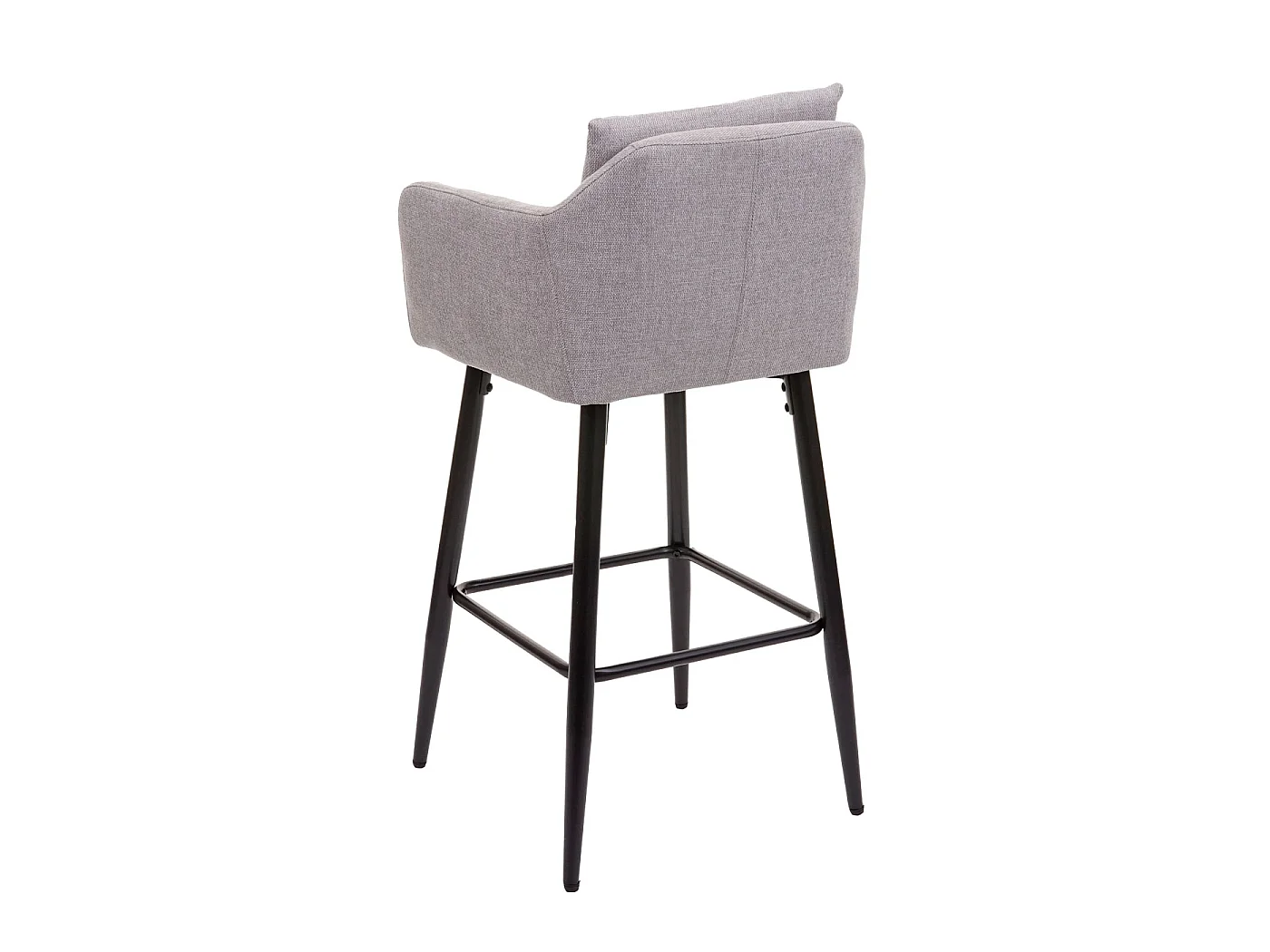 Tabouret de bar MCW-H93,  tissu/textile gris clair