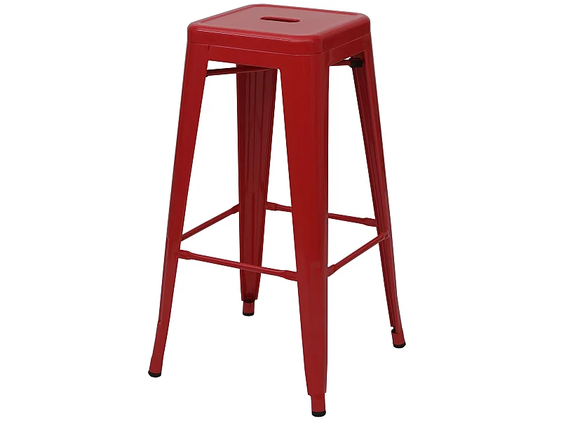 Barkruk MCW-A73 metaal stapelbaar,  rood