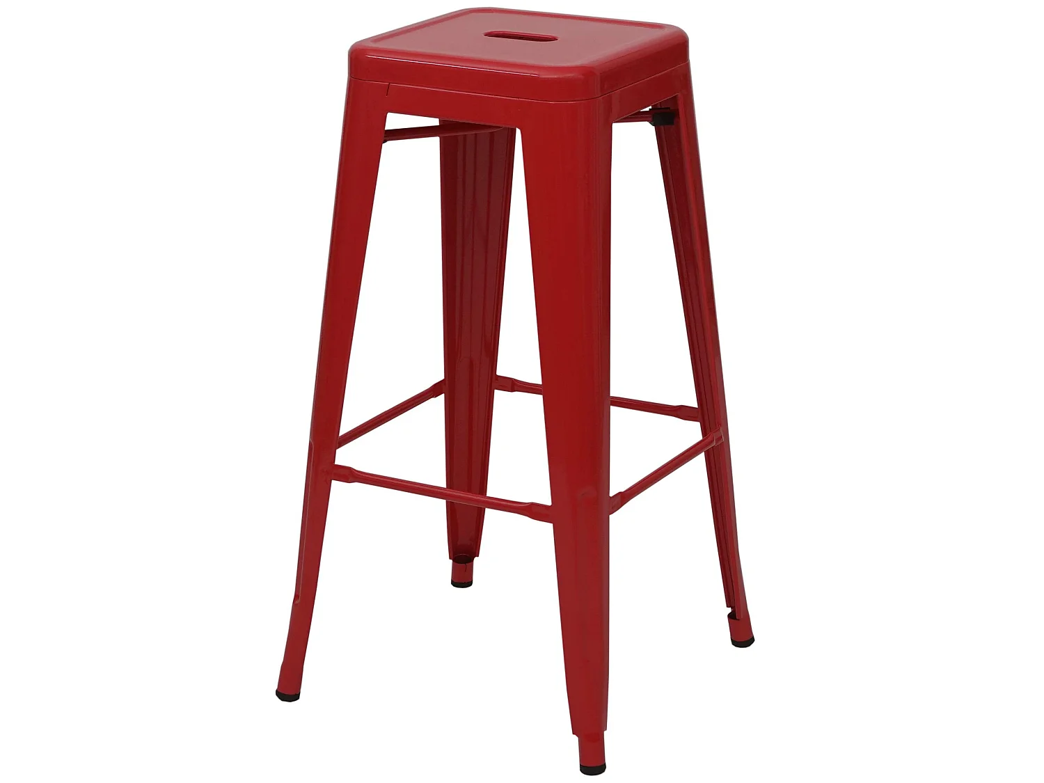 Barkruk MCW-A73 metaal stapelbaar,  rood