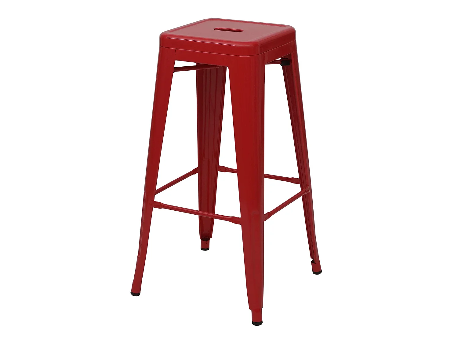 Tabouret de bar MCW-A73 Métal empilable,  rouge