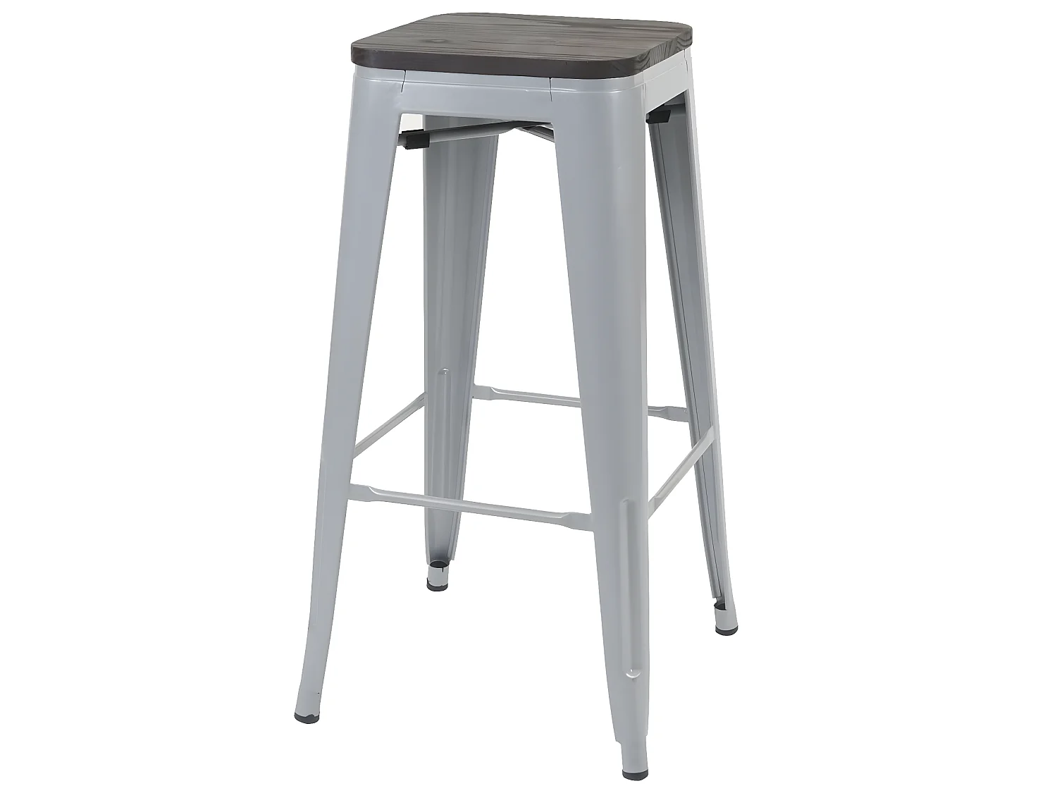 Tabouret de bar MCW-A73 (lot de 2),  gris