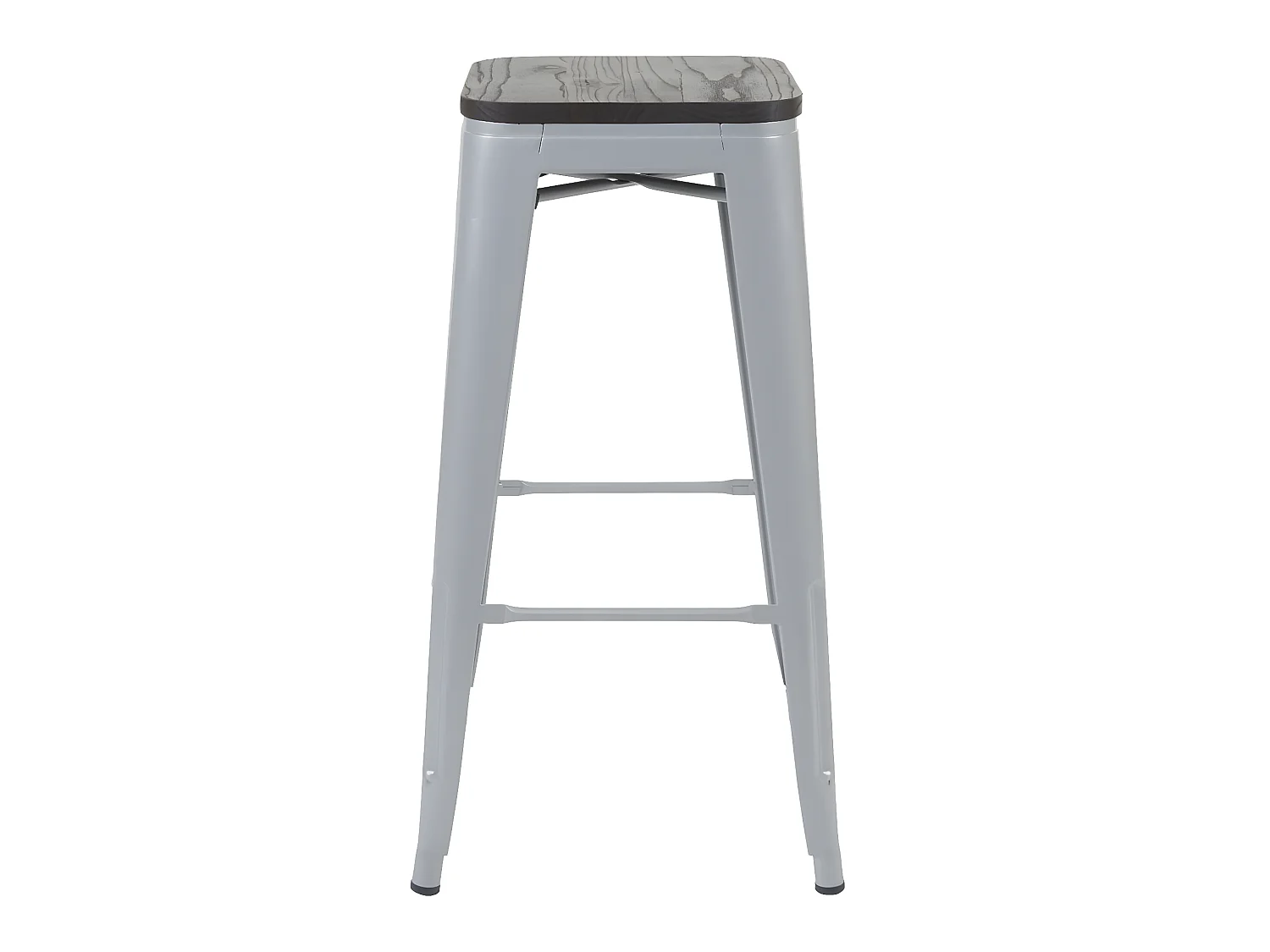 Stołek barowy MCW-A73 Metalowy, sztaplowany,  szary