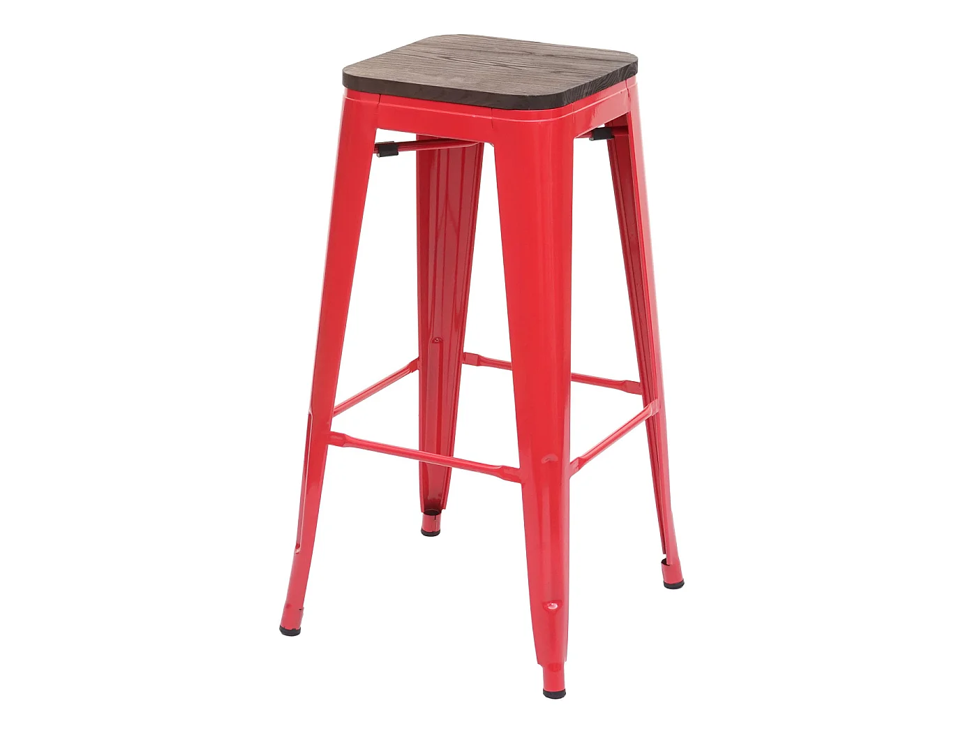 Barhocker MCW-A73 Metall stapelbar, Rot