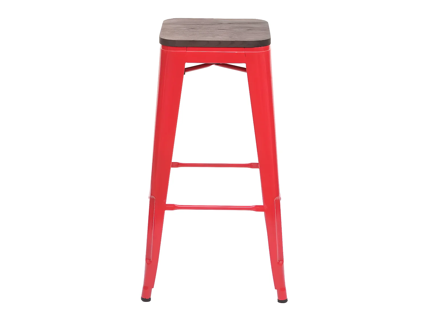 Tabouret de bar MCW-A73 Métal empilable,  rouge