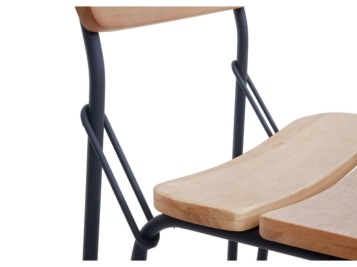 Barhocker MCW-G71 (2er-Set), Naturbraun