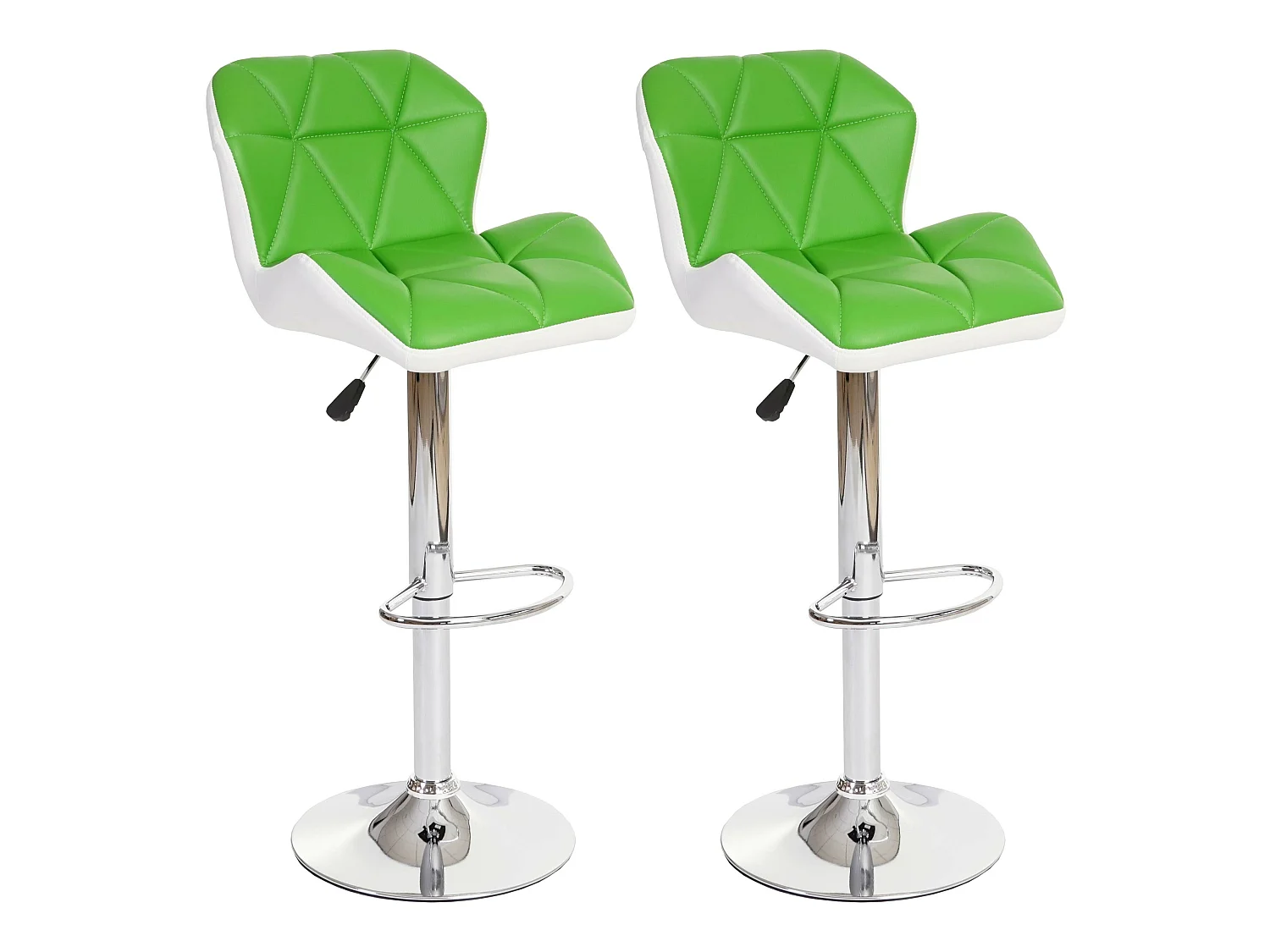Tabouret de bar MCW-A92 (lot de 2),  vert