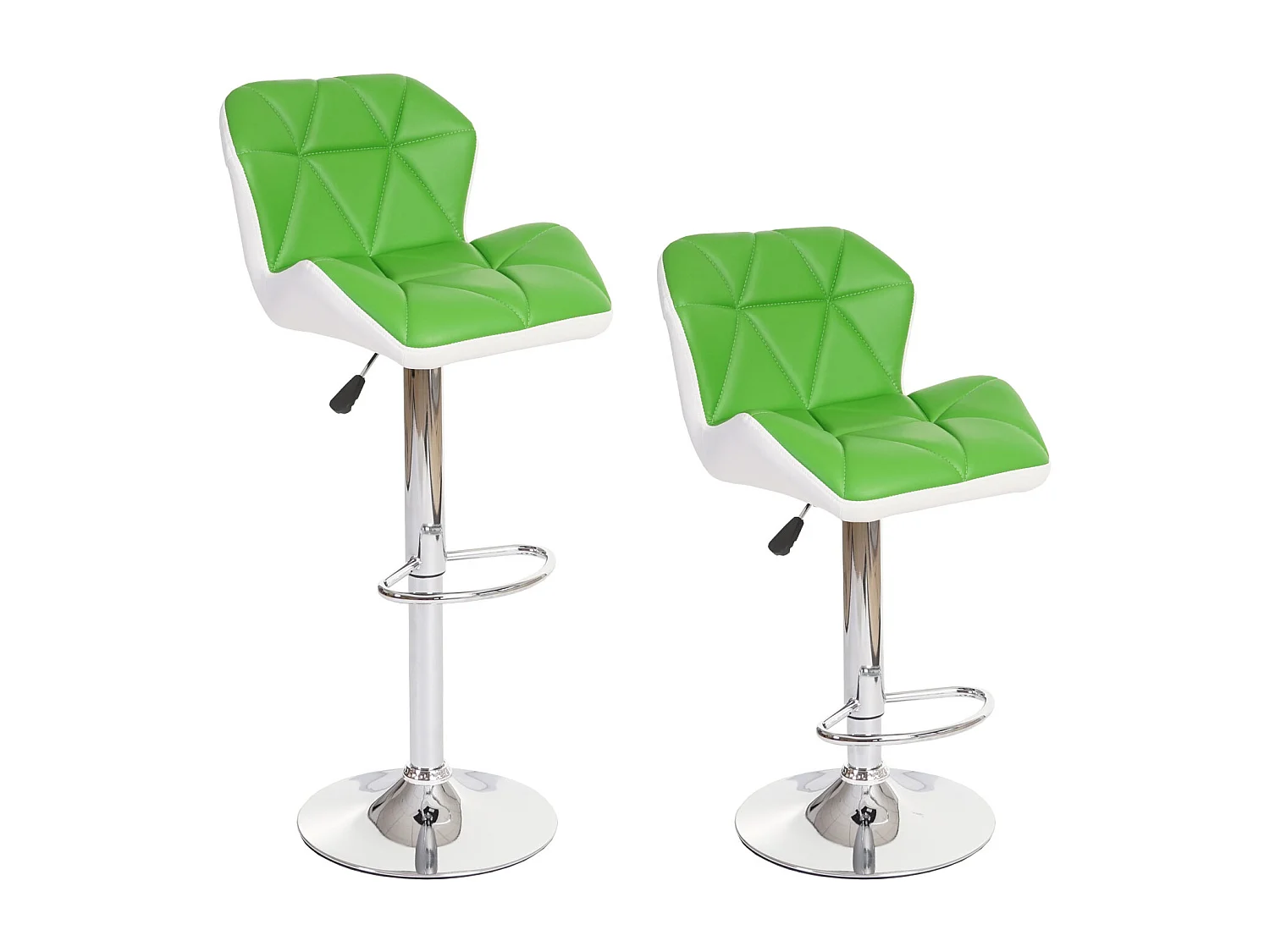 Stołek barowy MCW-A92 (zestaw 2 szt.),  zielony