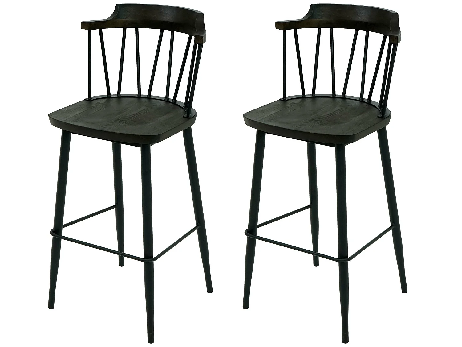 Barkruk MCW-G69b (set van 2),  antraciet