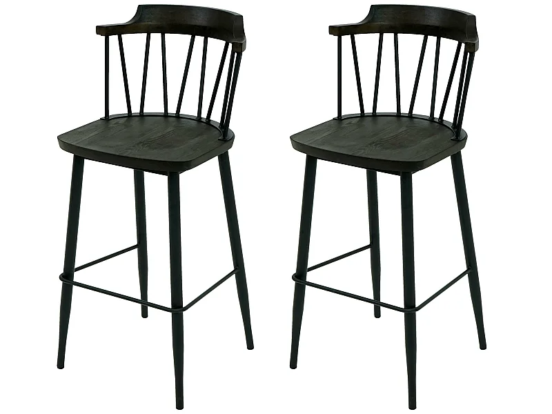 Barkruk MCW-G69b (set van 2),  antraciet