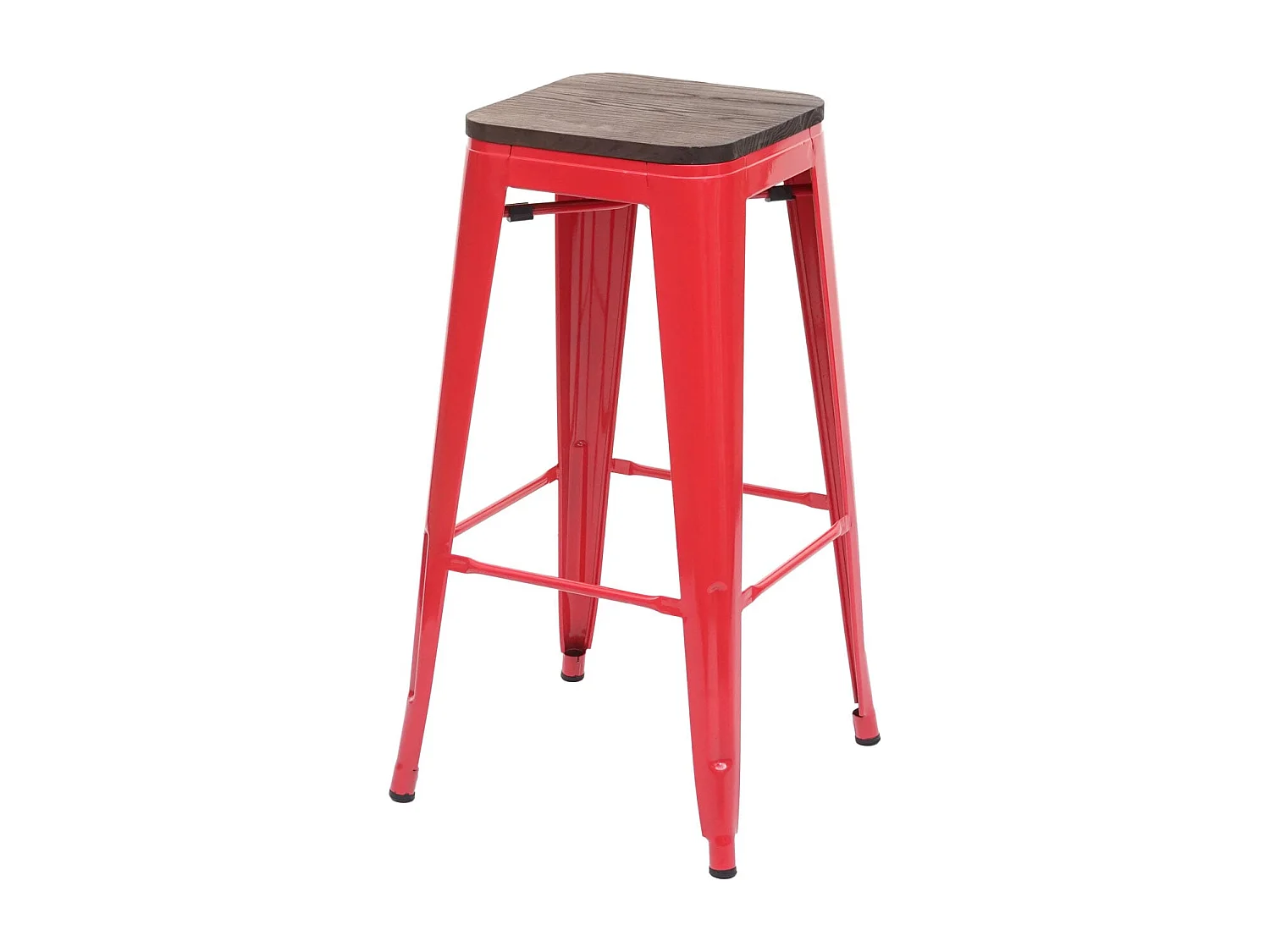 Tabouret de bar MCW-A73 (lot de 2),  rouge