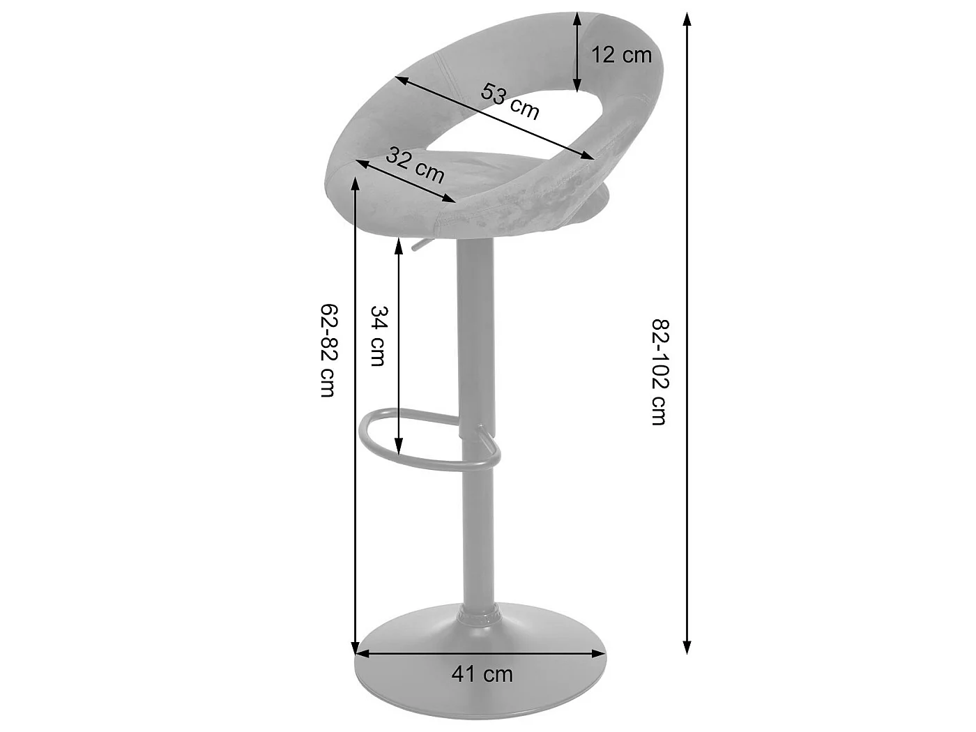 Barkruk MCW-F46 (set van 2),  imitatie suède, vintage donkerbruin