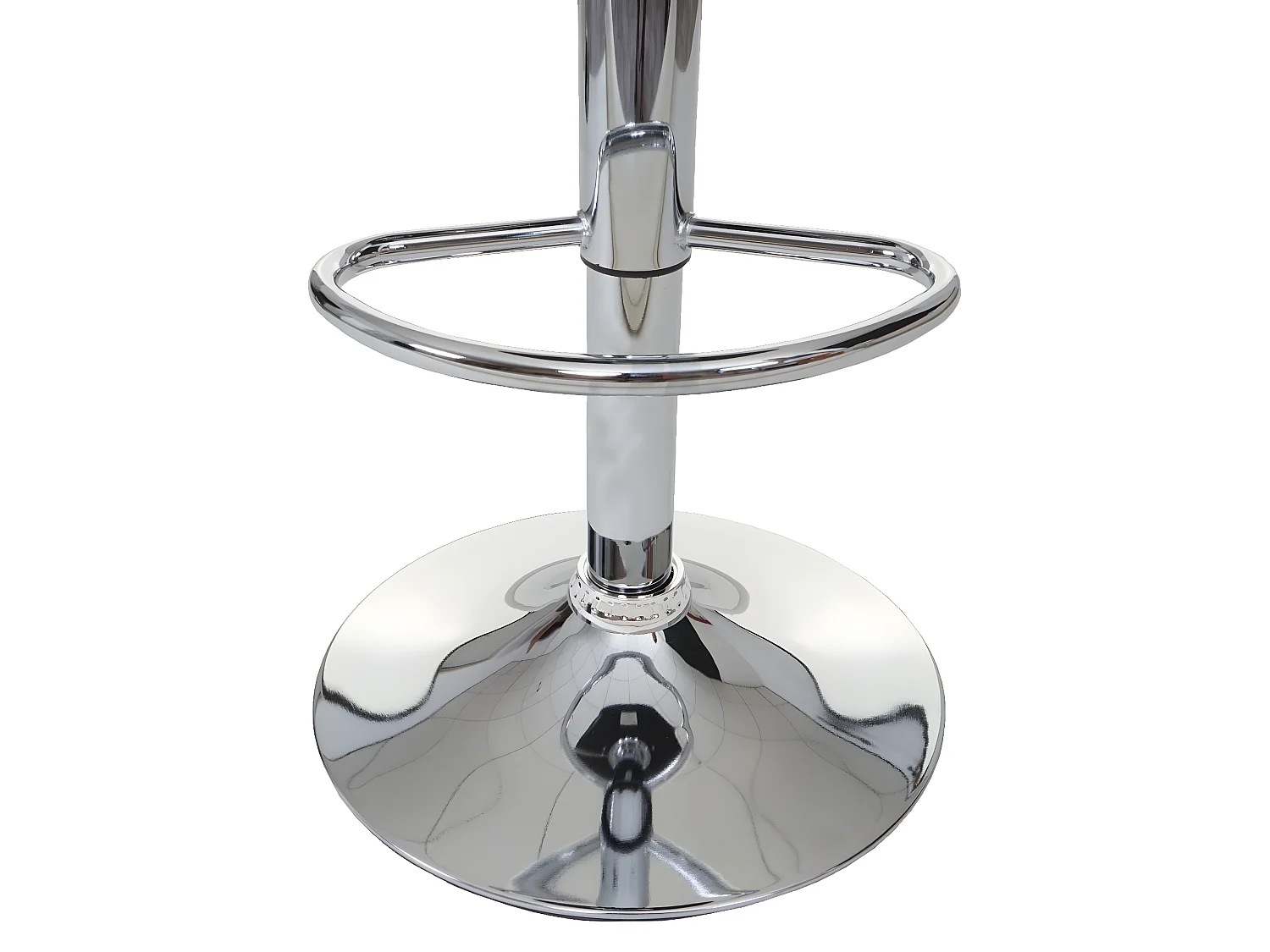 Barkruk MCW-G87 (set van 2),  kunstleer bruin-wit, voet chroom