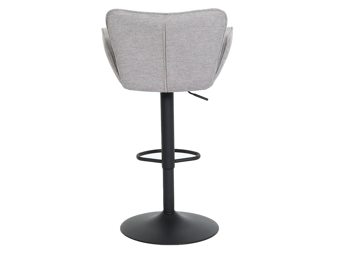 Tabouret de bar MCW-M67 (lot de 2),  gris clair pied noir