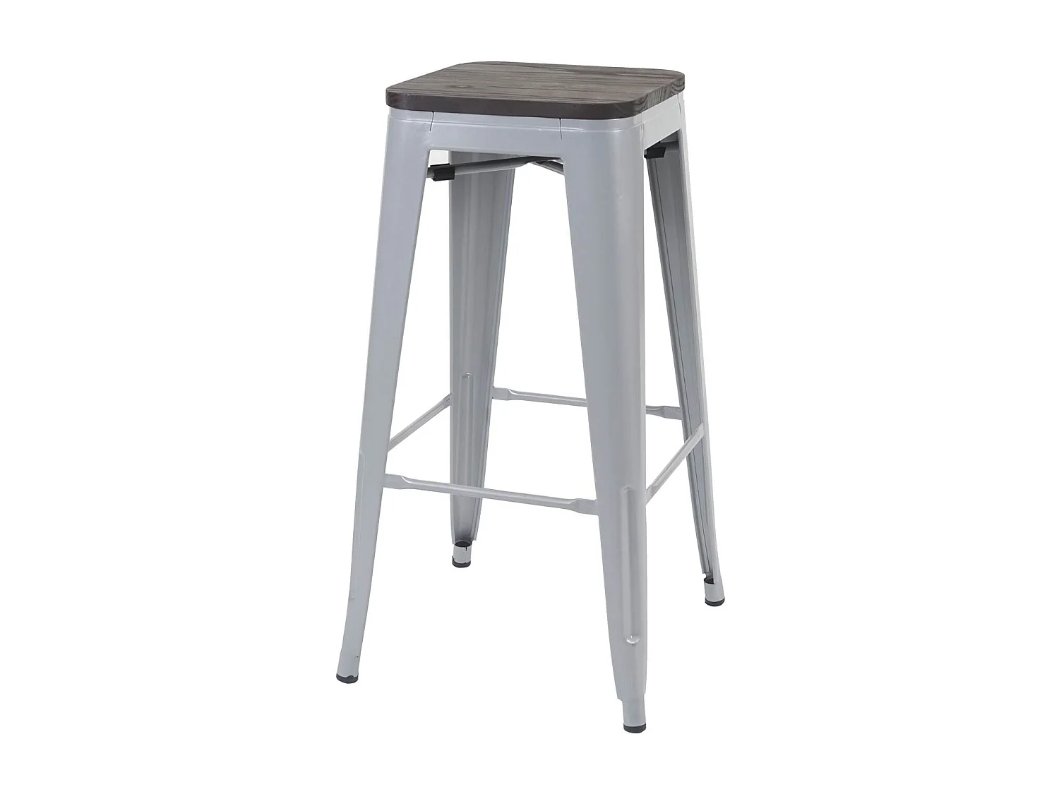 Tabouret de bar MCW-A73 (lot de 4),  gris