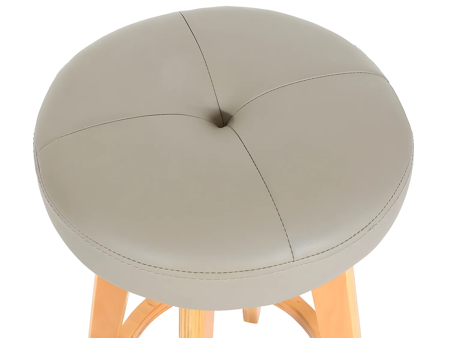 Tabouret de bar Boras pivotant,  taupe, pieds clairs