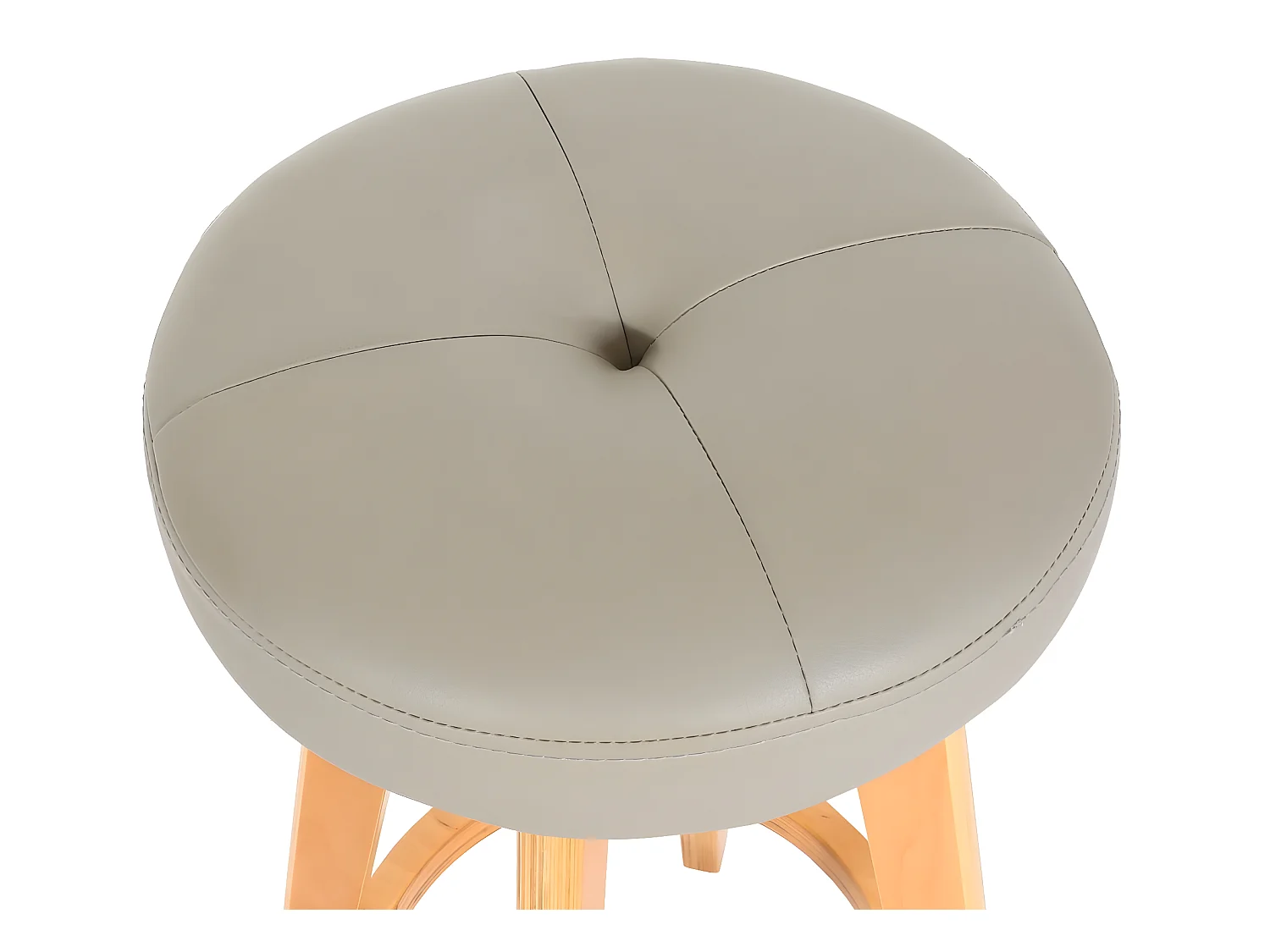 Tabouret de bar Boras pivotant,  taupe, pieds clairs