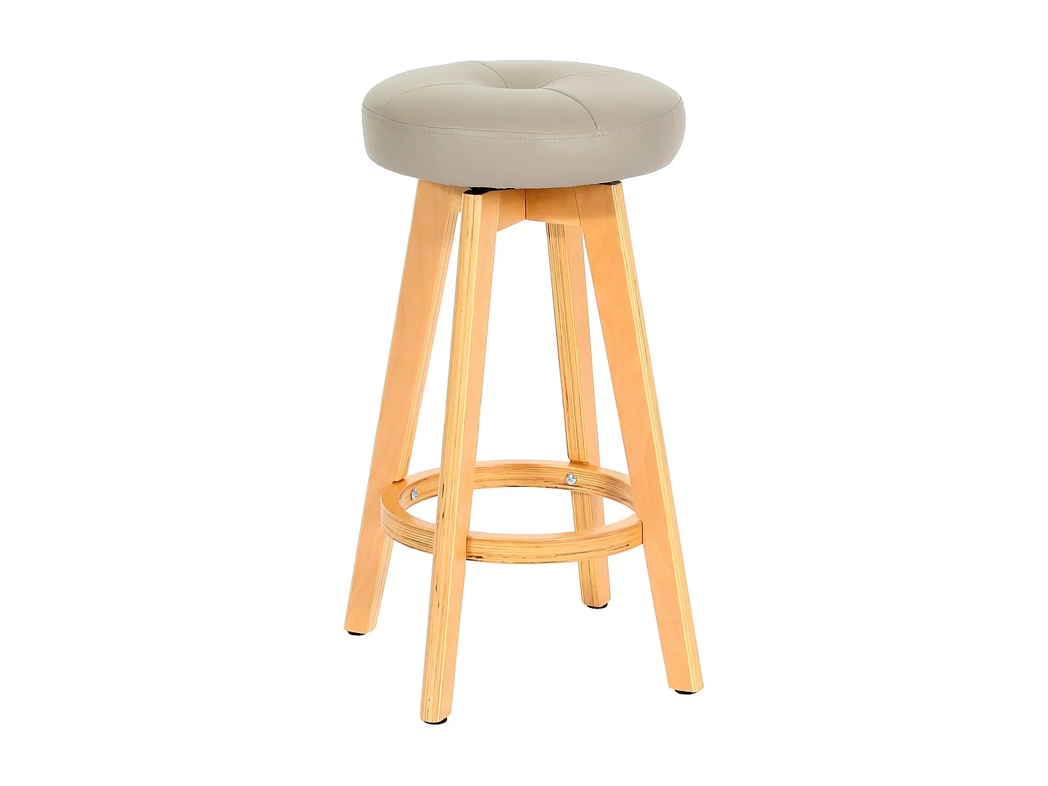 Boras swivel bar stool,  taupe, light-coloured legs