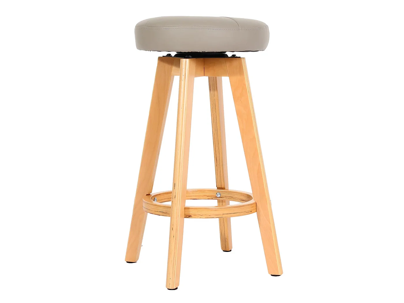 Boras swivel bar stool,  taupe, light-coloured legs