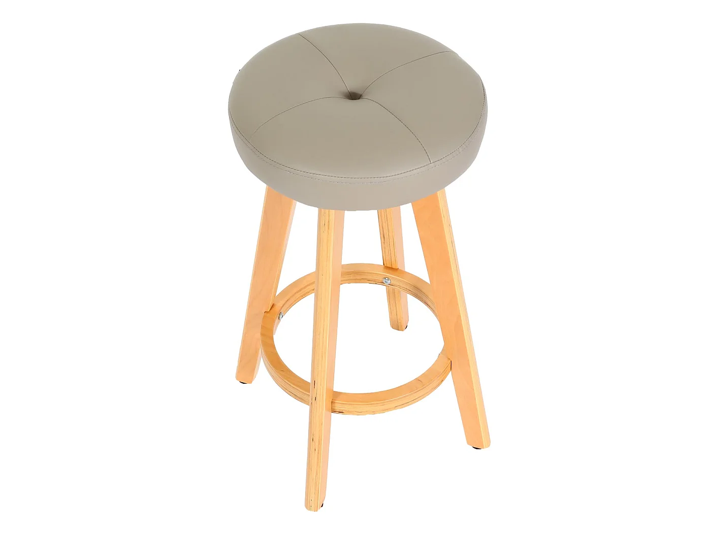 Boras swivel bar stool,  taupe, light-coloured legs