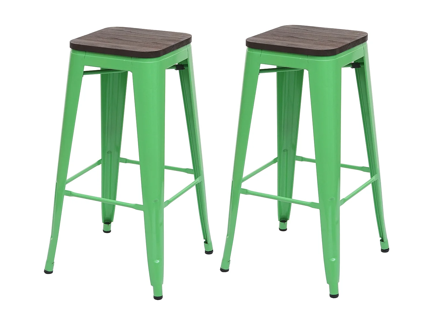 Banco de bar MCW-A73 (conjunto de 2),  verde