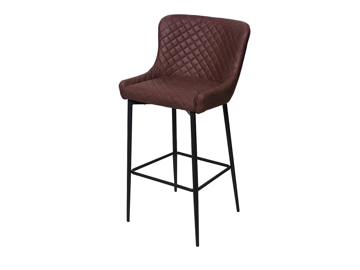 Tabouret de bar MCW-H79,  tissu / textile marron