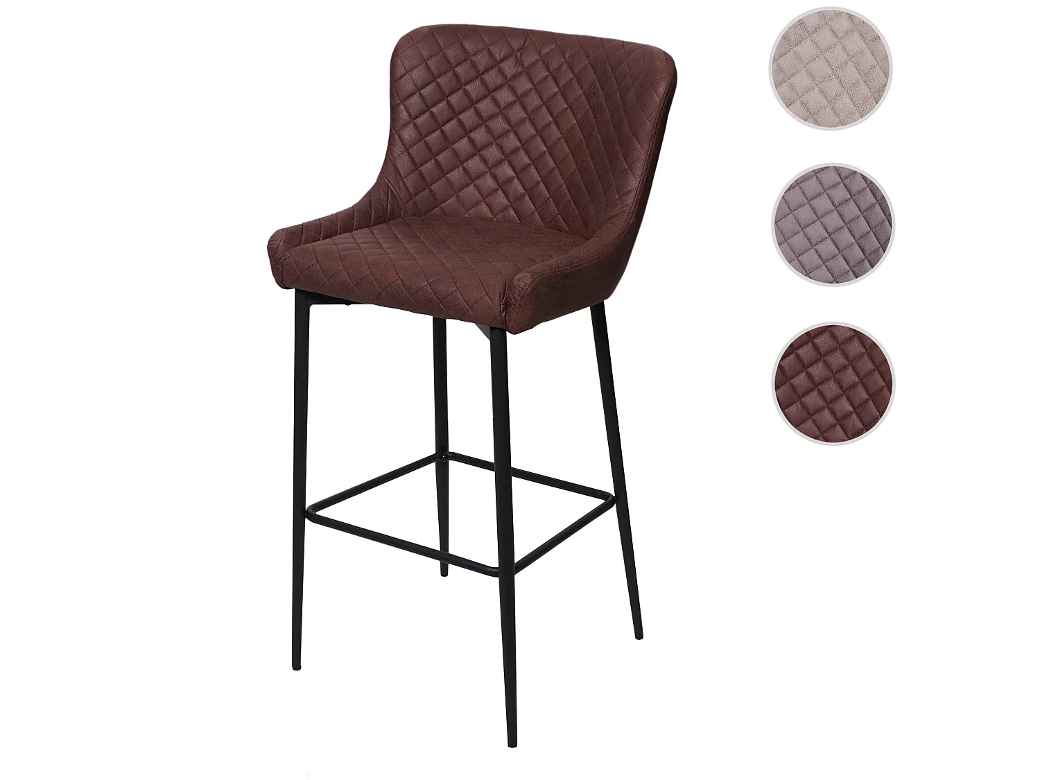 Barkruk MCW-H79,  stof/textiel bruin