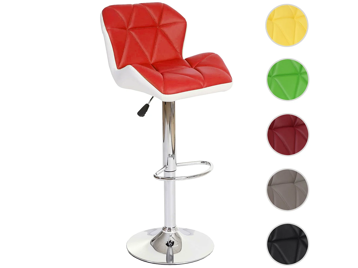 Stołek barowy MCW-A92,  czerwony