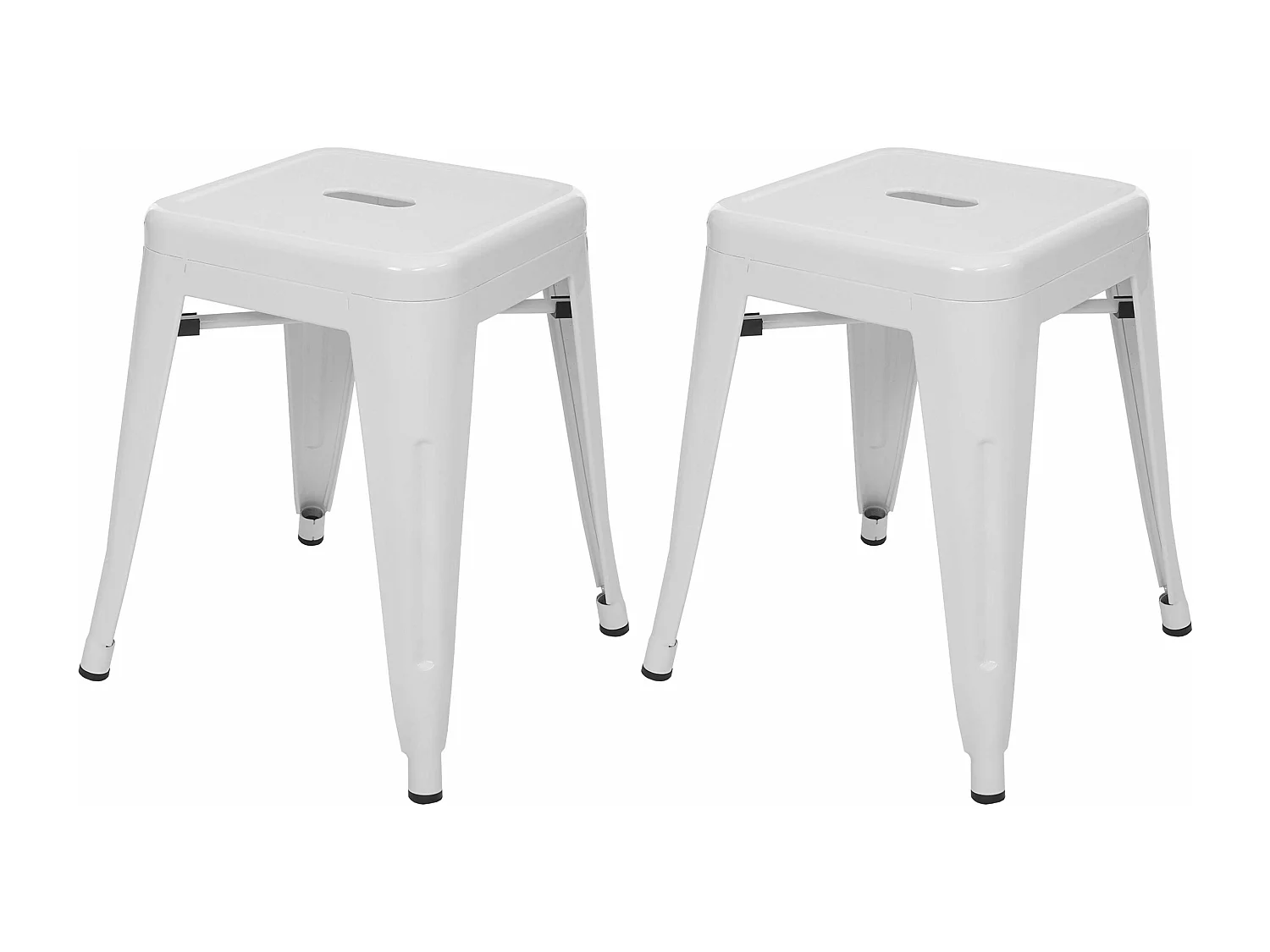 Taboret MCW-A73 (zestaw 2 sztuk),  biały