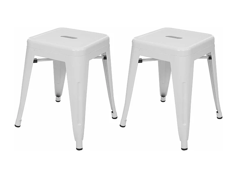 Hocker MCW-A73 (2er-Set), Weiß