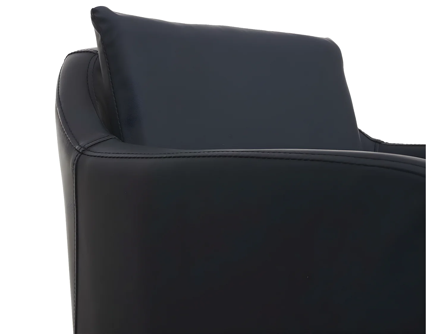 Barkruk MCW-H93,  kunstleer zwart