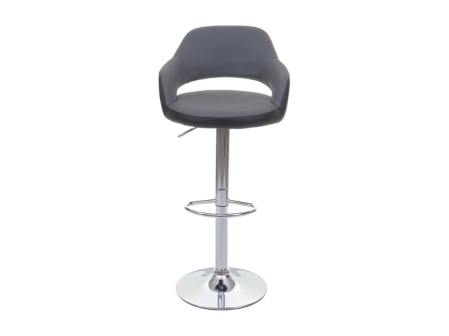 Stołek barowy MCW-F16 (zestaw 2 szt.),  szaro-czarny