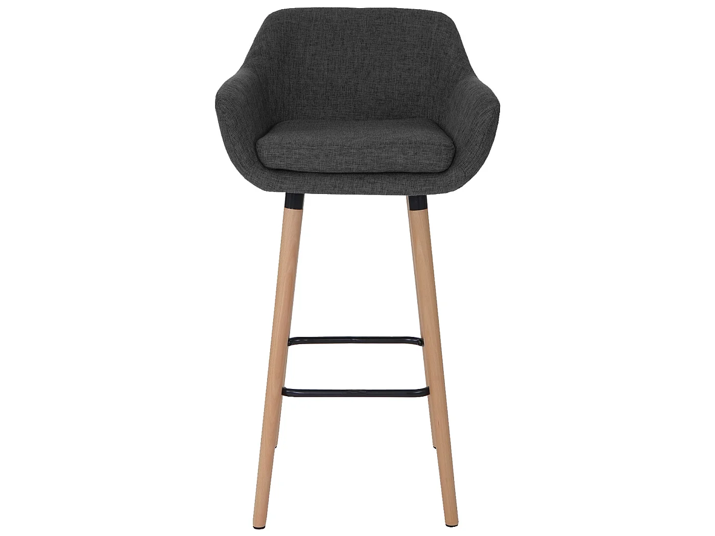 Tabouret de bar Vaasa T381,  Textile, gris foncé