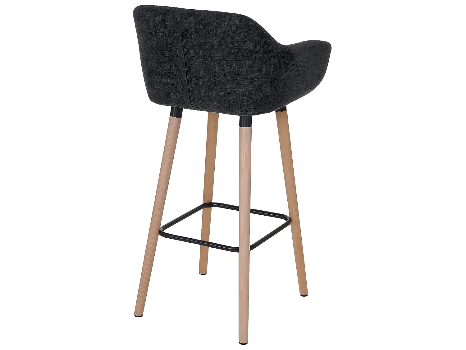 Tabouret de bar Vaasa T381,  Textile, gris foncé