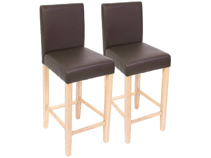 Barkruk Cesena (set van 2),  bruin, lichtgekleurde poten