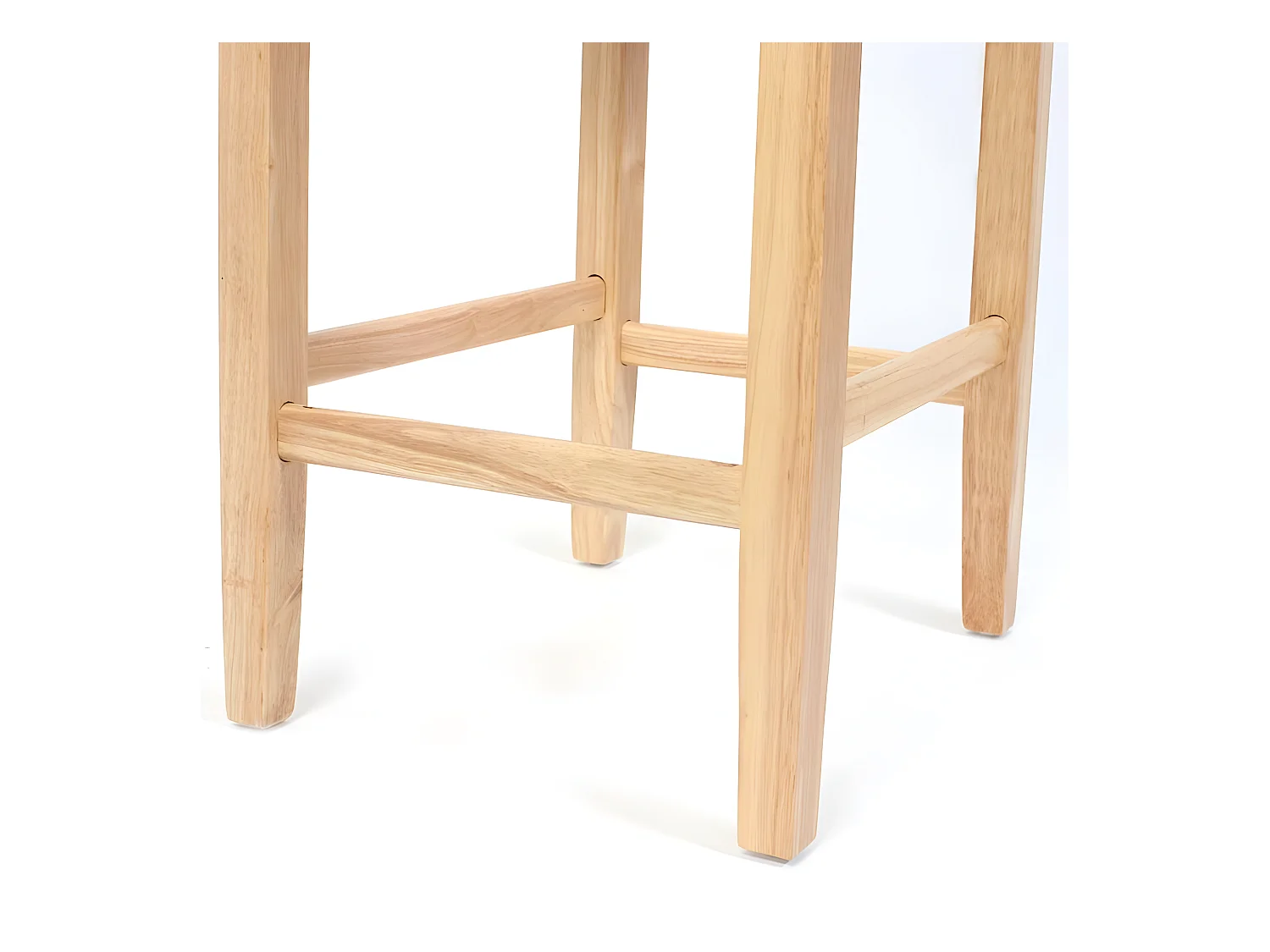 Tabouret de bar Cesena (lot de 2) Cuir,  marron/pieds clairs