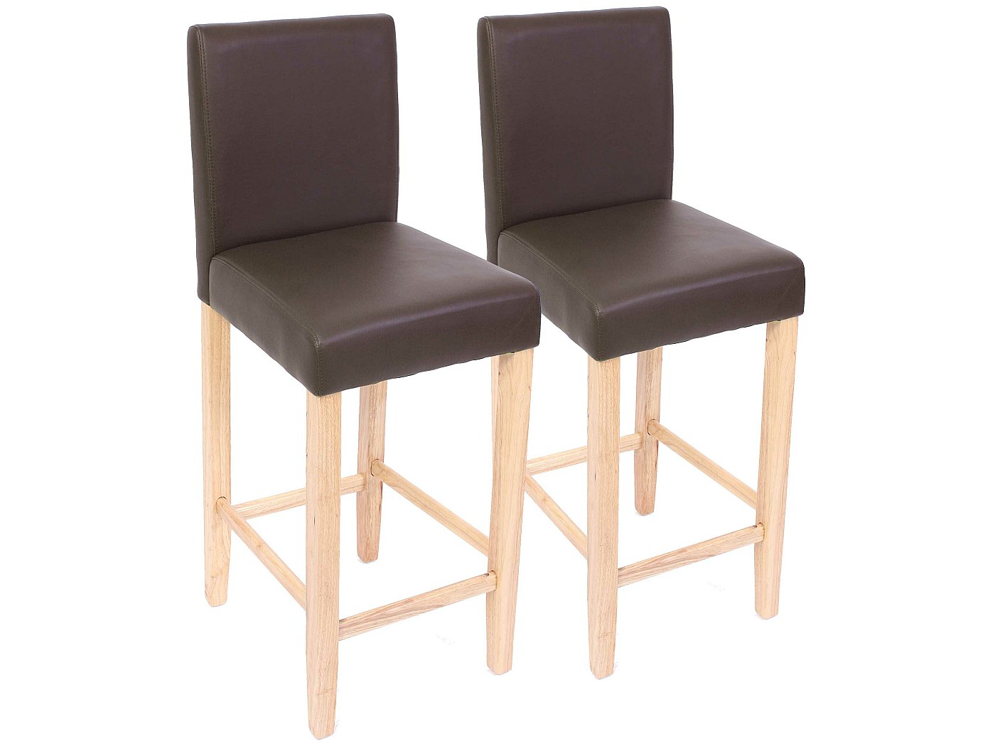 Tabouret de bar Cesena (lot de 2) Cuir, Lot de 2 tabourets de bar M37