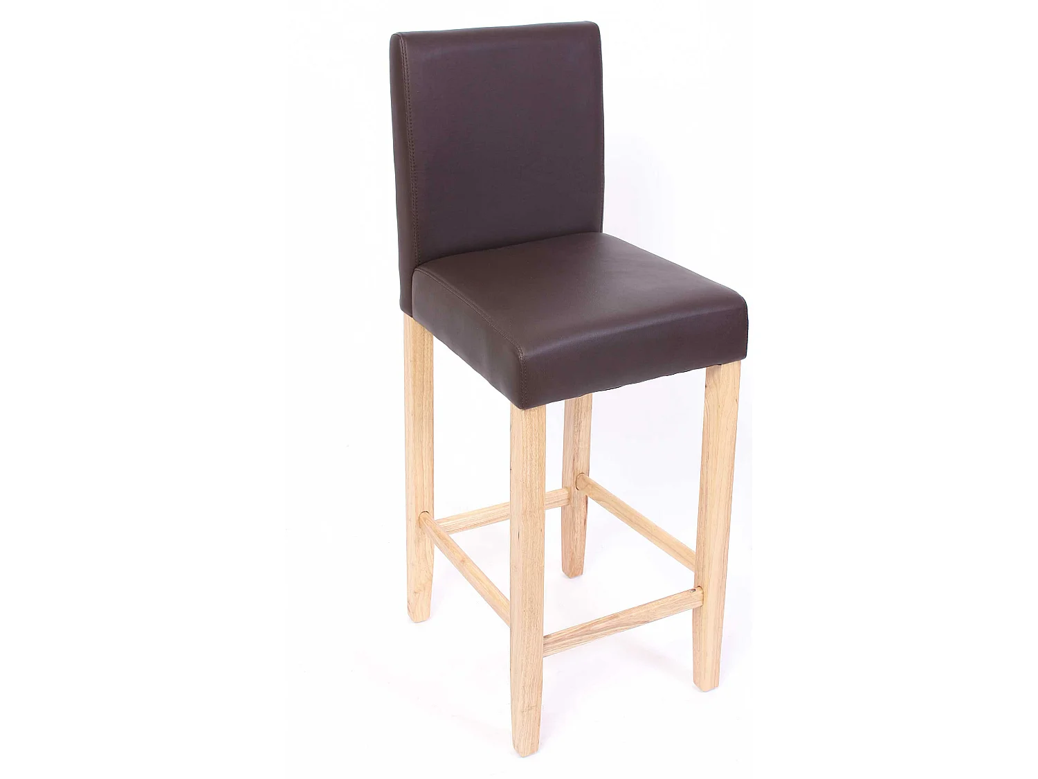 Stołek barowy Cesena (zestaw 2),  brązowy, jasne nóżki