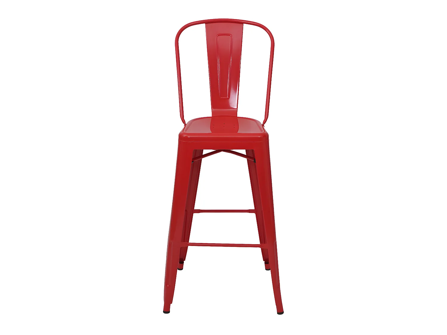 Tabouret de bar MCW-A73 Métal,  rouge